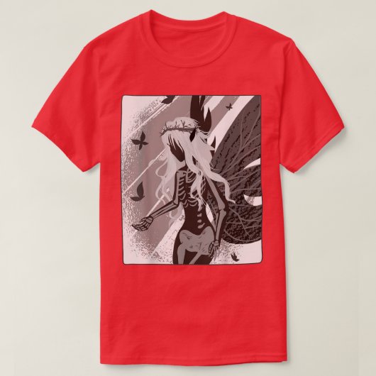 T-shirt Décès Goth Squelette Fée esthétique Fairywave Faec (Design devant)
