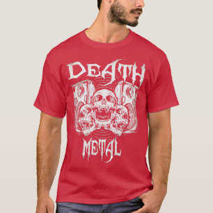 T-shirt Décès Heavy Goth Metal Rock and Roll Rocker Musici