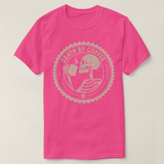 T-shirt Décès par Café Funny Skeleton par Tobe Fonseca (Design devant)