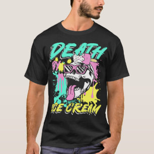 T-shirt Décès par crème glacée cool crâne d'été