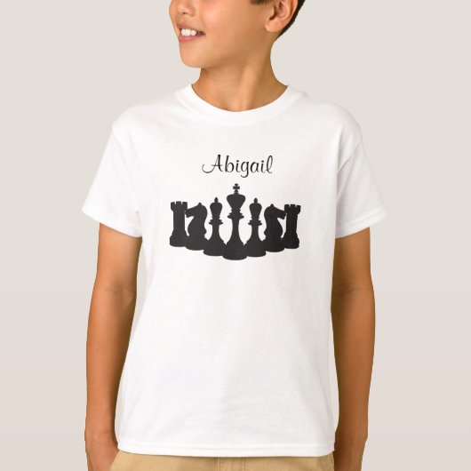 T-shirt d'échecs personnalisé pour les enfants (Devant)