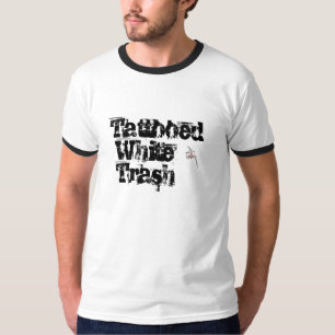 T-shirt Déchets blancs tatoués