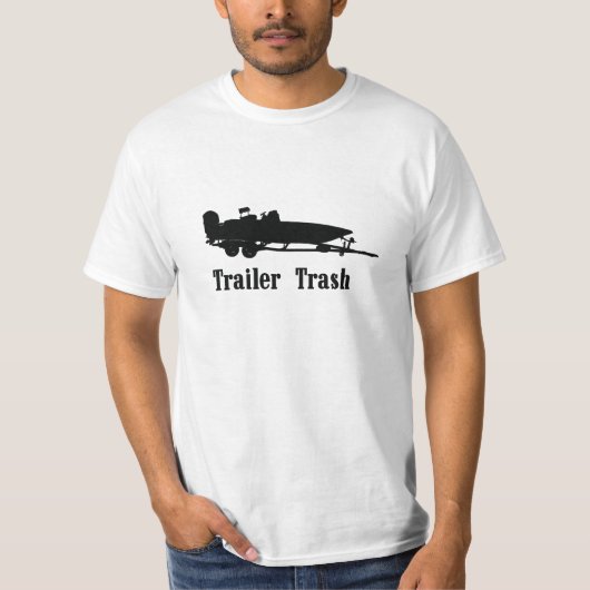 T-shirt Déchets de remorque - bateau de pêche de console (Devant)