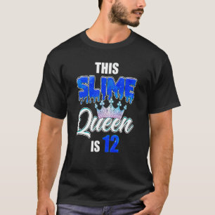 T-shirt Déchets Slime Queen 12e fête d'anniversaire 12 ans