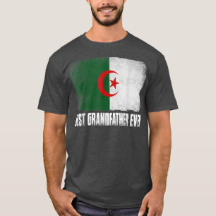 T-shirt Déchiré Algérie Drapeau Meilleur Grand-Père Jamais