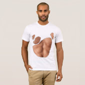 T-shirt déchiré avec du faux ABS (peau légère) (Devant entier)