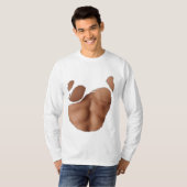 T-shirt déchiré avec du faux ABS (peau moyenne) (Devant entier)