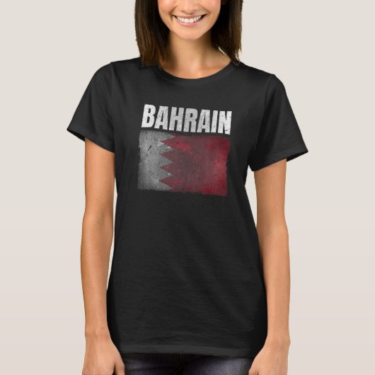 T-shirt Déchiré Bahreïn Drapeau Graphique Pour Hommes Femm (Devant)