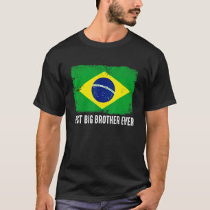 T-shirt Déchiré Brésil Drapeau Meilleur Big Brother Jamais