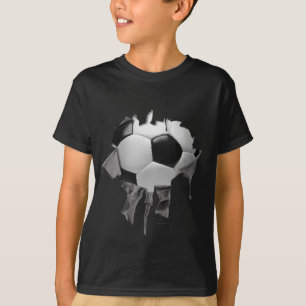 T-shirt déchiré d'obscurité du football