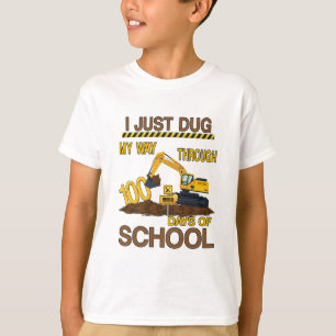 T-shirt Déchiré jusqu'à 100 jours de construction scola
