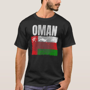 T-shirt Déchiré Oman Drapeau Graphique Pour Hommes Femmes