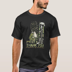 T-shirt Déchiré Vétérinaire Jour Drapeau Bottes militaires