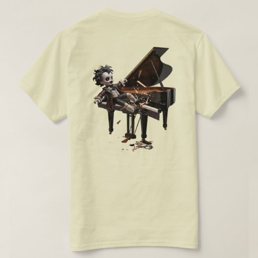 T-shirt Déchirer ce piano (Design dos)