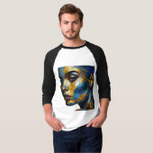 T-shirt Déchirer Un Tee Raglan Avec Une Expression D'Art - (Devant entier)
