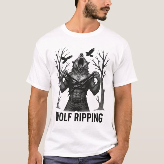 T-shirt déchirure de loup (Devant)