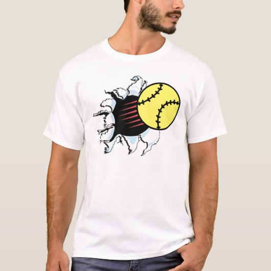 T-shirt Déchirure du base-ball il (Devant)