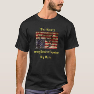 T-shirt Déchirure du drapeau américain déchirée par la gue