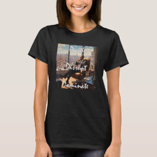 T-shirt Décider de perturber Dominer Black Business Man Bo