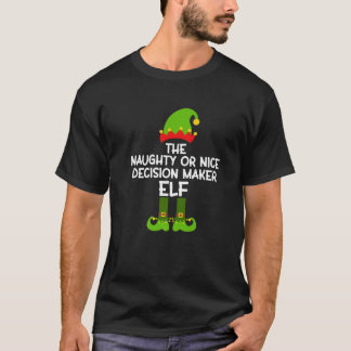 T-shirt Décideur de gentil ou méchant elfe de famille appa