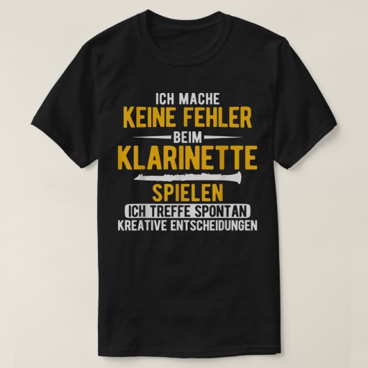 T-shirt Décisions créatives Spontan Music Clarinet 2881 (Design devant)