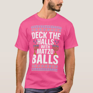 T-shirt Deck Hall Avec Matzo Balls Hanoukka