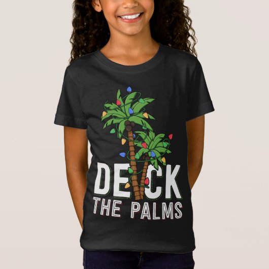 T-Shirt Deck Le Palm Tree Lights Tropical Hawaii Family C (Devant)