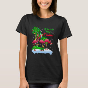 T-shirt Deck Les Palmiers Joyeux Flamant rose des lumière