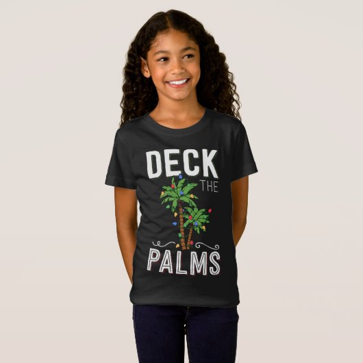 T-Shirt Deck Les Palms Tropical Hawaii Christmas Palm Tree (Devant entier)