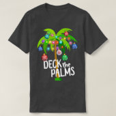 T-shirt Deck Les Palms Tropical Hawaii Christmas Palm Tree (Design devant)