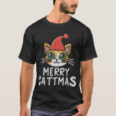 T-shirt Deck the halls Père Noël Cat (Devant)
