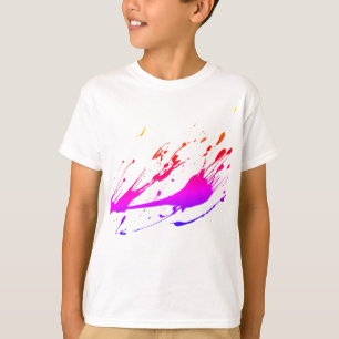 T-shirt d'éclaboussure de peinture d'enfants