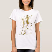 T-shirt d'éclaboussure de peinture d'or (Devant)