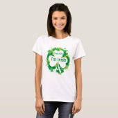 T-shirt d'éclaboussure de shamrock (Devant entier)
