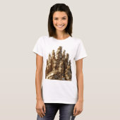 T-shirt Déclaration Arbres dorés de richesses en argent (Devant entier)