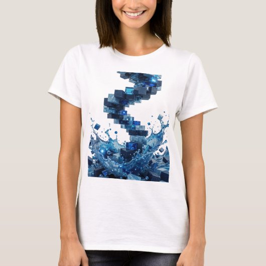T-shirt Déclaration Argent ART ABSTRAIT Déclaration Tee v3 (Devant)
