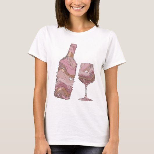 T-shirt Déclaration Argent ART ABSTRAIT Design Moderne v3 (Devant)