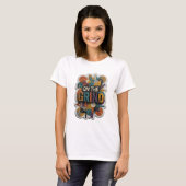 T-shirt Déclaration Argent SUR LE GRIND Imprimé (Devant entier)