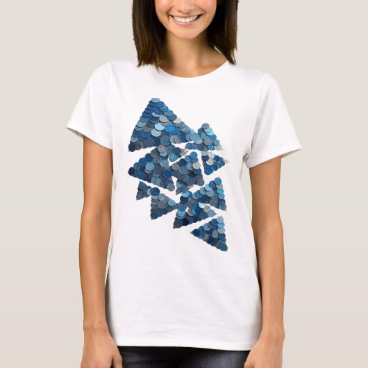 T-shirt Déclaration Art Textuel 3D Gris ARBRE BLEU (Devant)