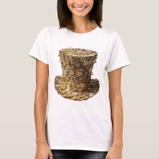 T-shirt Déclaration Chapeau de pièces d'or en argent de de (Devant)