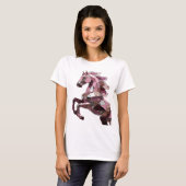 T-shirt Déclaration d'art abstrait argenté Sharp Design (Devant entier)