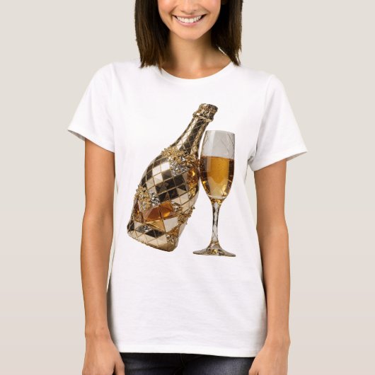 T-shirt Déclaration d'art abstrait argenté WITTY Design v2 (Devant)