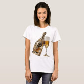 T-shirt Déclaration d'art abstrait argenté WITTY Design v2 (Devant entier)
