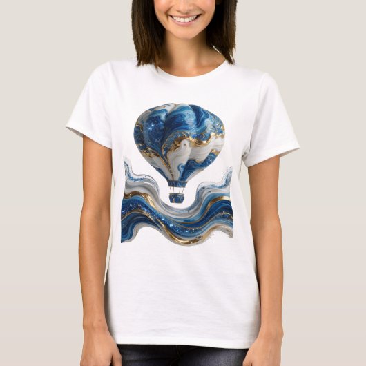 T-shirt Déclaration d'art abstrait en or frappant Design (Devant)