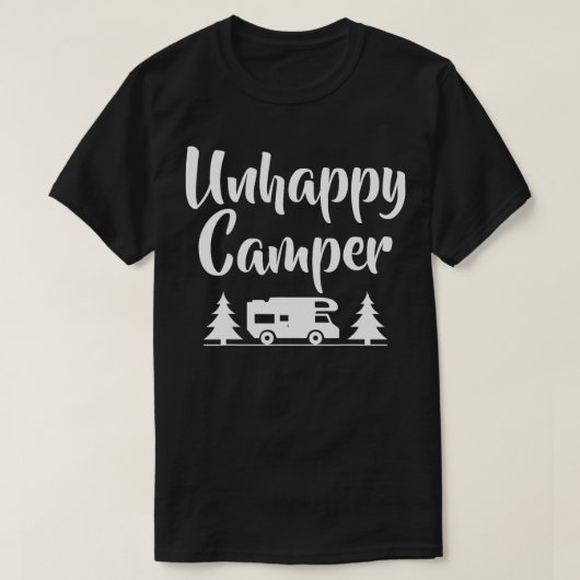 T-shirt Déclaration de Camper Malheureux Camper Camp de je (Design devant)
