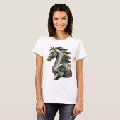 T-shirt Déclaration de conception d'art abstrait argent vi (Devant entier)