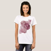 T-shirt Déclaration de conception d'art abstrait argentée (Devant entier)