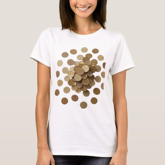 T-shirt Déclaration de conception d'art abstrait en argent (Devant)