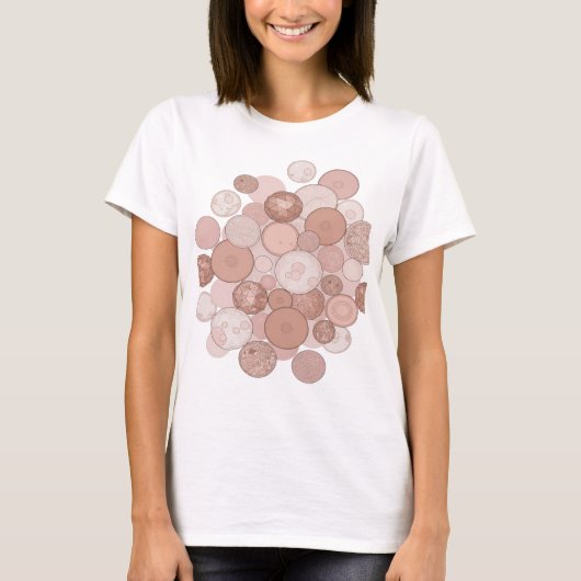 T-shirt Déclaration de conception d'art abstrait gris vibr (Devant)