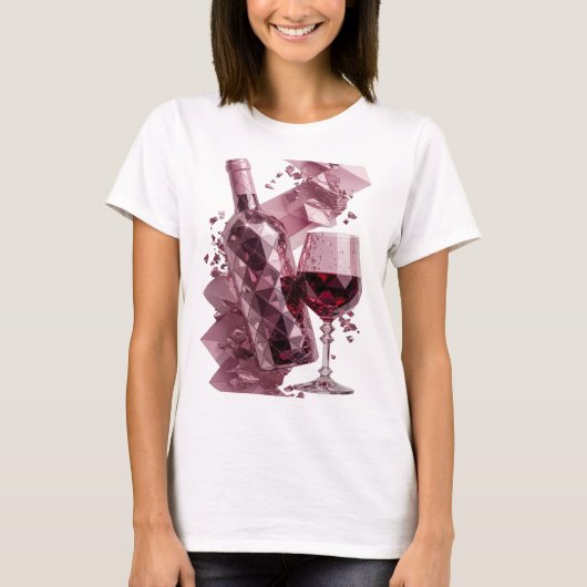 T-shirt Déclaration de design d'art abstrait argenté Clean (Devant)